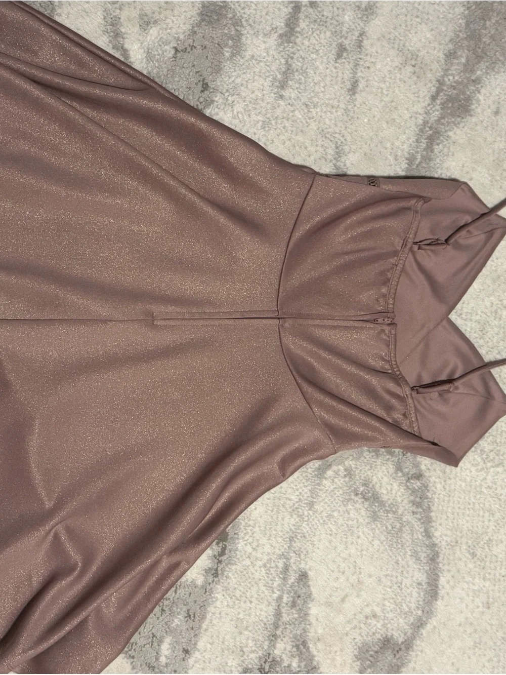 Trixxi Shimmery Mauve Strapless Evening Dress